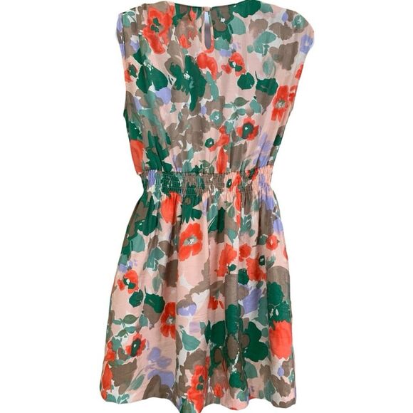 R N London Floral Sleeveless Elasticated Waist Dress Size M/L - Picture 2 of 11